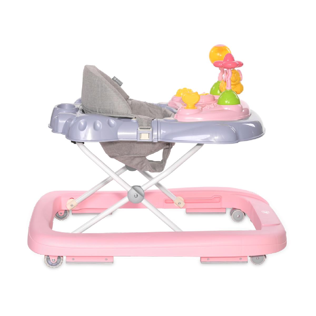 Στράτα-Περπατούρα Lorelli Happy Land Bubblegum Grey-Pink - Image 2