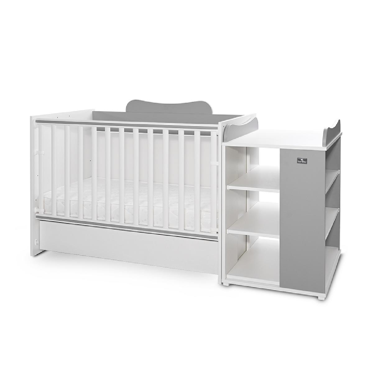 Κρεβάτι πολυμορφικό 190x72εκ Lorelli Multi White/Stone Grey