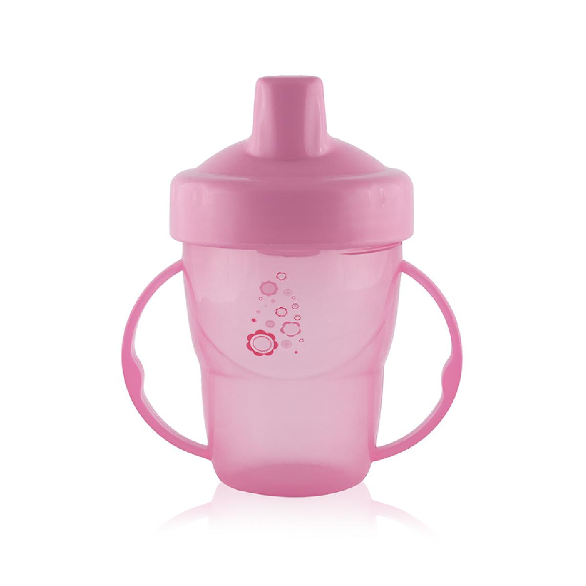 Κύπελλο 210ml με Λαβές και Σκληρό Στόμιο Lorelli Pink