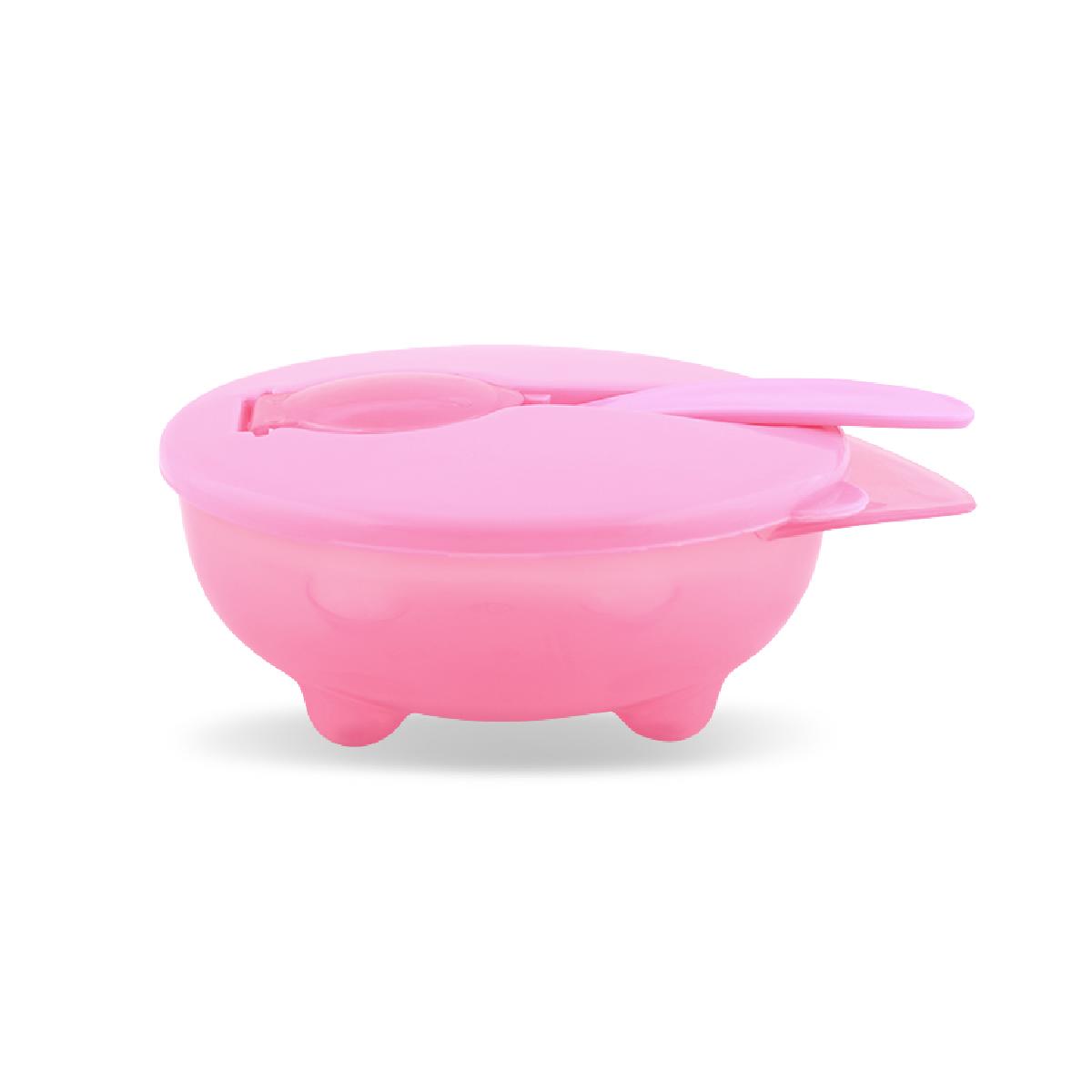 Μπώλ για φαγητό με κουταλάκι Lorelli Pink
