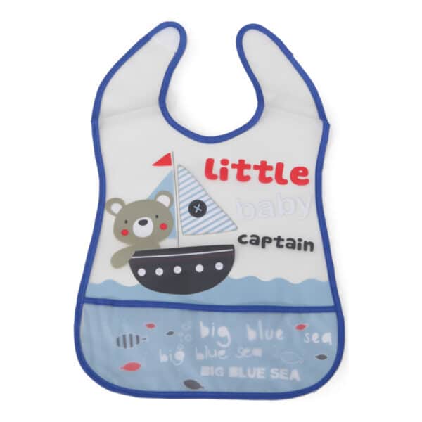 Σαλιάρα Σιλικόνης Με Τσέπη Cangaroo Happy Meal Blue - Image 3