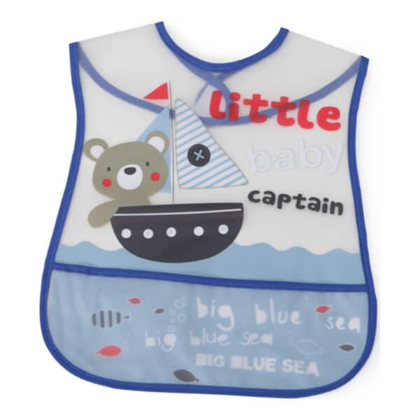 Σαλιάρα Σιλικόνης Με Τσέπη Cangaroo Happy Meal Blue - Image 2