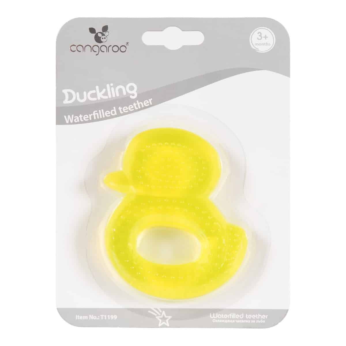 Μασητικό Οδοντοφυΐας με νερό- Cangaroo Duck Yellow T1199 BPA free - Image 2