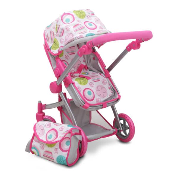 Καρότσι για Κούκλες Cangaroo Pink Rose 9651B - Image 3