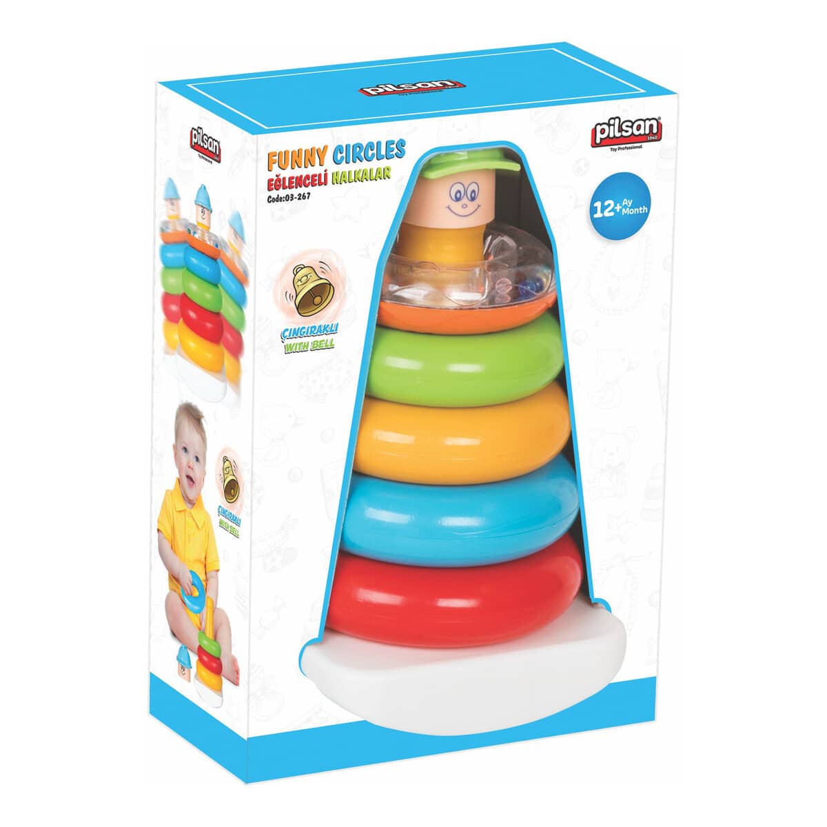 Παιχνίδι Πυραμίδα Κρίκων Pilsan Funny Circles 03267 - Image 3