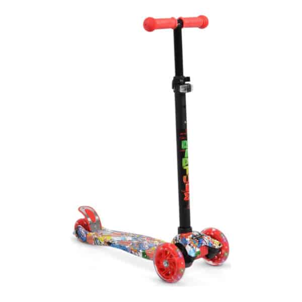 Πατίνι Scooter με Φωτιζόμενες Ρόδες BYOX Rapture Red