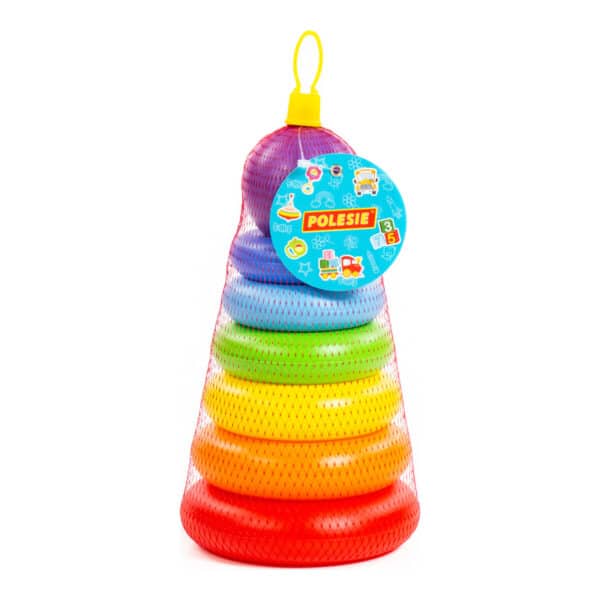 Παιχνίδι ταξινόμησης Πυραμίδα - POLESIE TOYS Stacking ring - Ball pyramid 62383 - Image 3