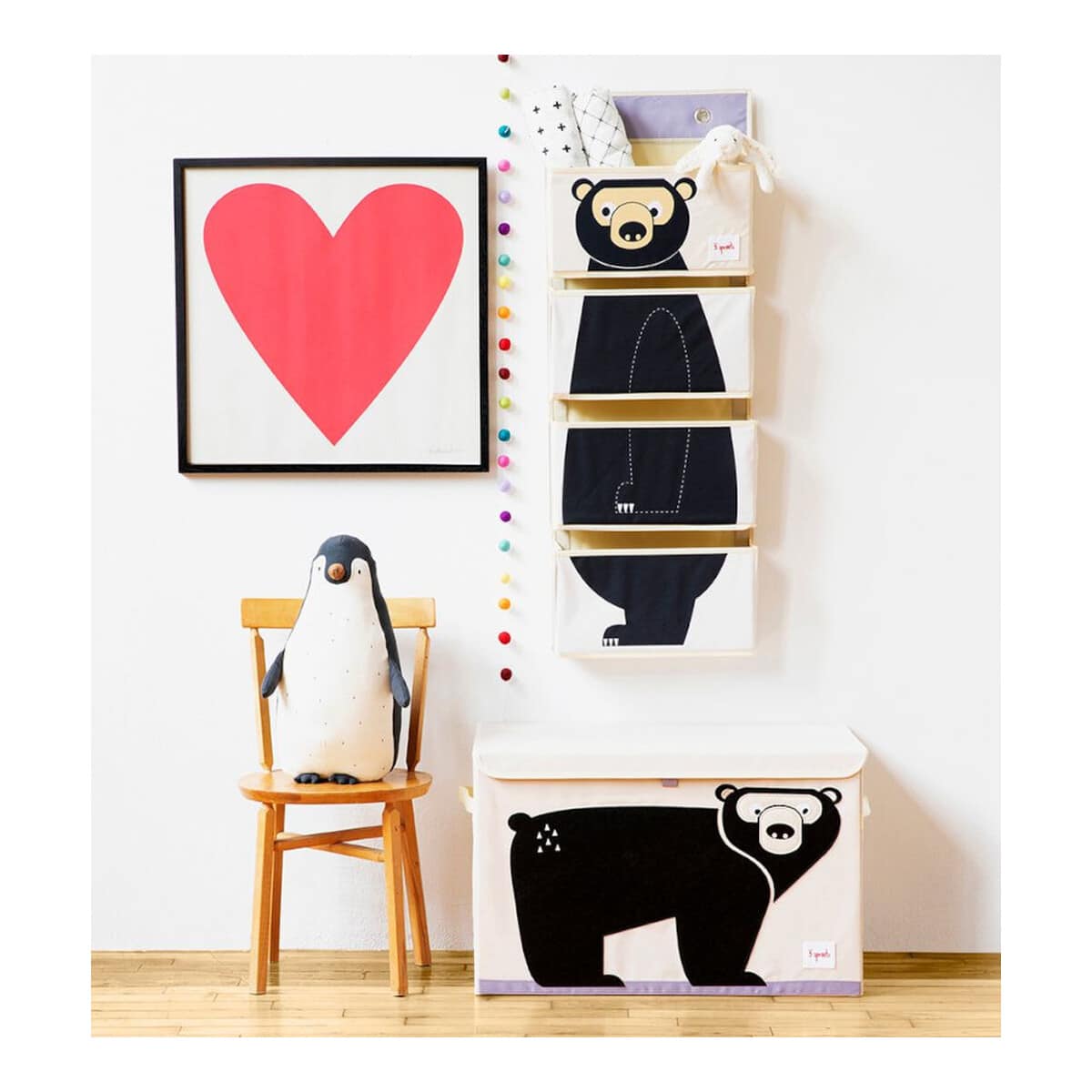 Κρεμαστές θήκες - 3Sprouts Hanging wall organizer Bear - Image 2