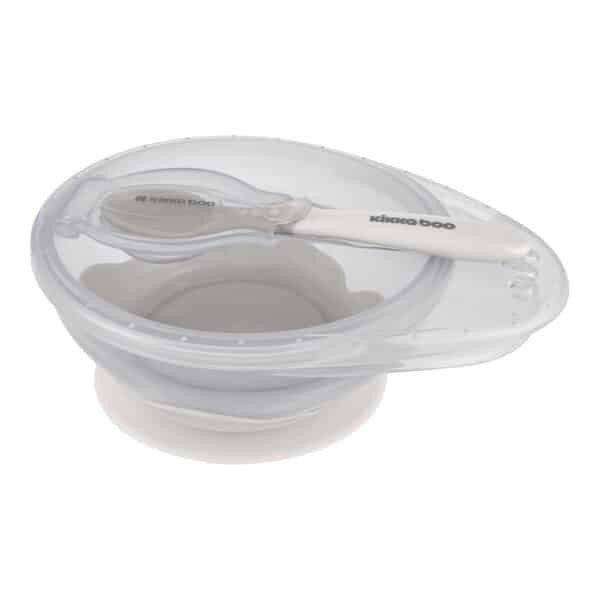 Μπολάκι φαγητού με κουταλάκι Kikka boo Suction Beige