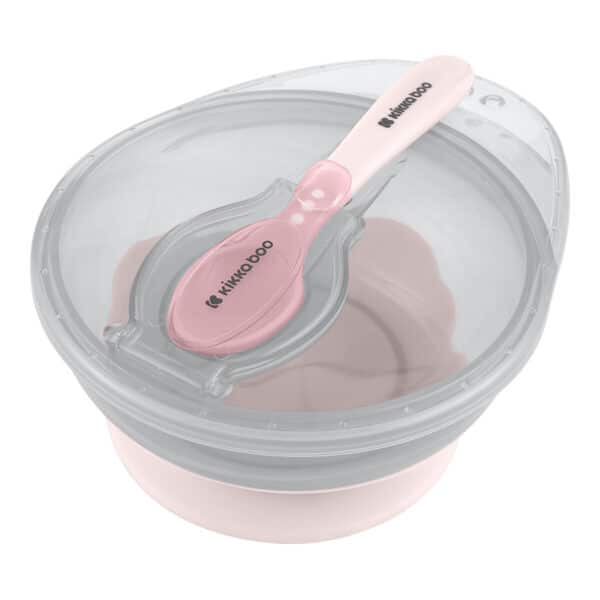 Μπολάκι φαγητού με κουταλάκι - Kikka boo Suction Pink - Image 2