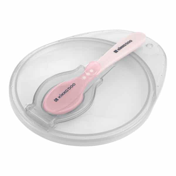 Μπολάκι φαγητού με κουταλάκι - Kikka boo Suction Pink - Image 4