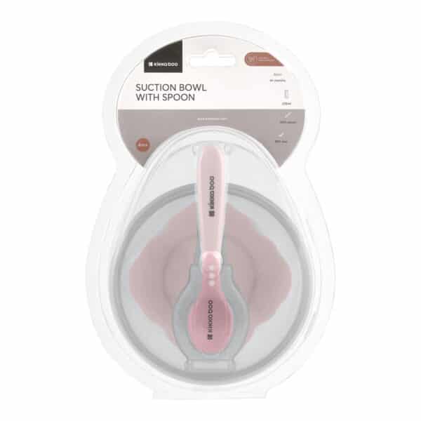 Μπολάκι φαγητού με κουταλάκι - Kikka boo Suction Pink - Image 7
