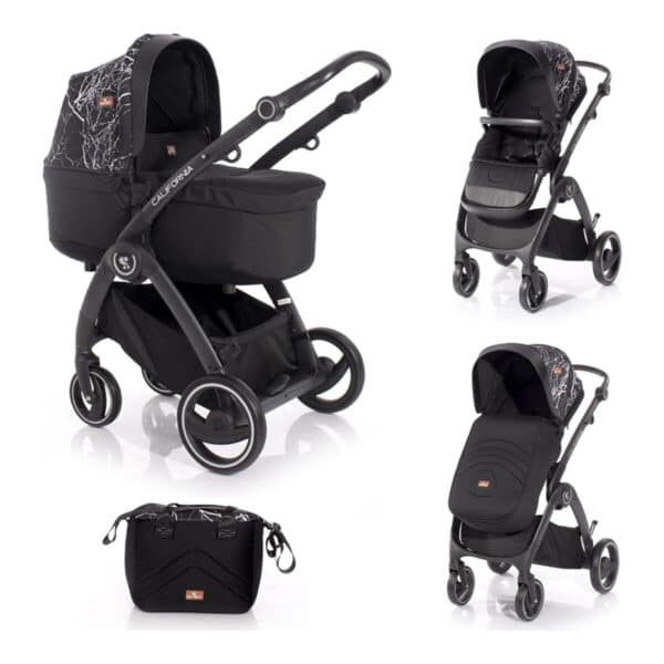 Καρότσι 2 σε 1 - Lorelli Combi stroller California Black Marble
