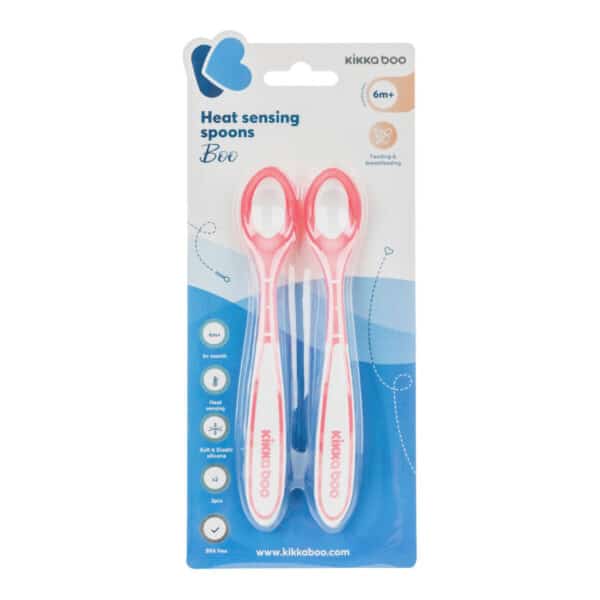 Σετ κουτάλια θερμότητας - Kikka boo Heat sensing spoons Boo Pink - Image 2