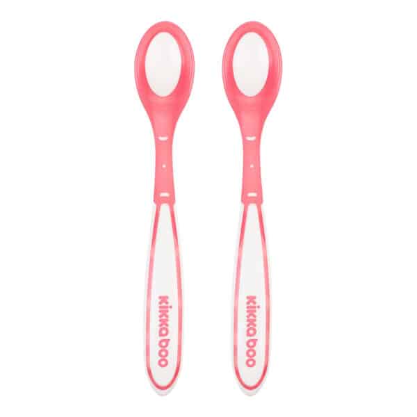 Σετ κουτάλια θερμότητας - Kikka boo Heat sensing spoons Boo Pink