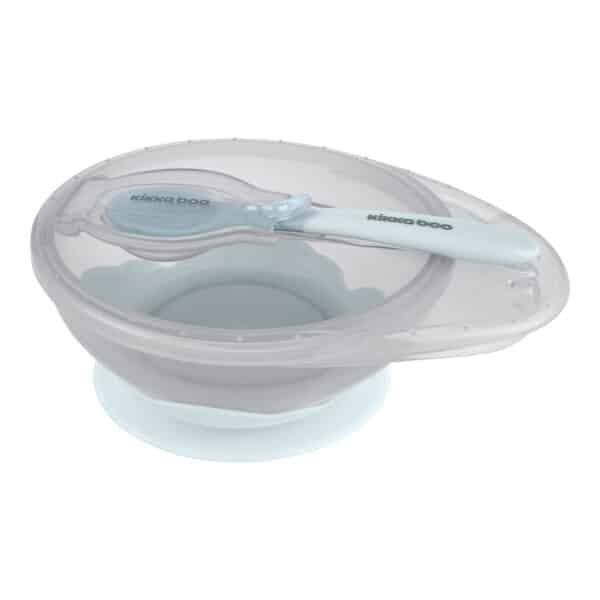 Μπολάκι φαγητού με κουταλάκι - Kikka boo Suction Blue