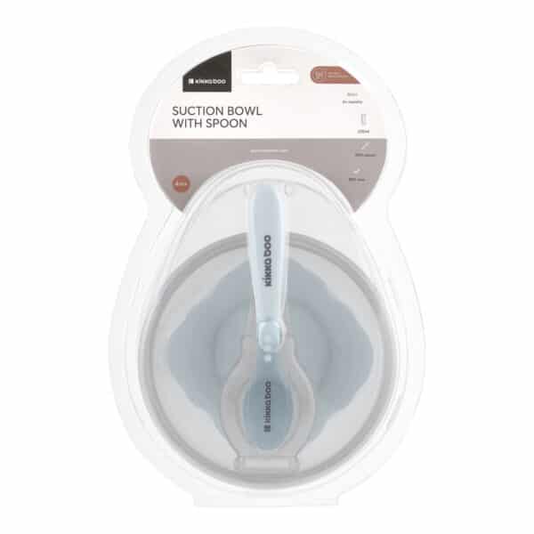 Μπολάκι φαγητού με κουταλάκι - Kikka boo Suction Blue - Image 7