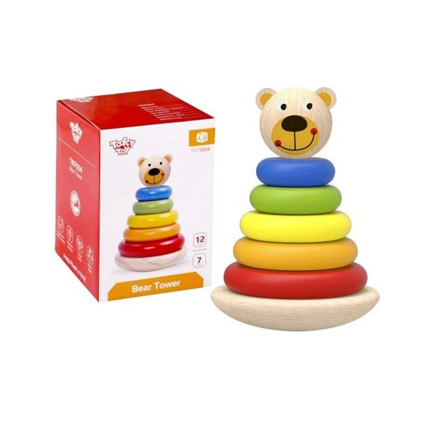 Ξύλινο Αρκουδάκι Πυραμίδα - Tooky Toy Bear Tower TKF004 - Image 2