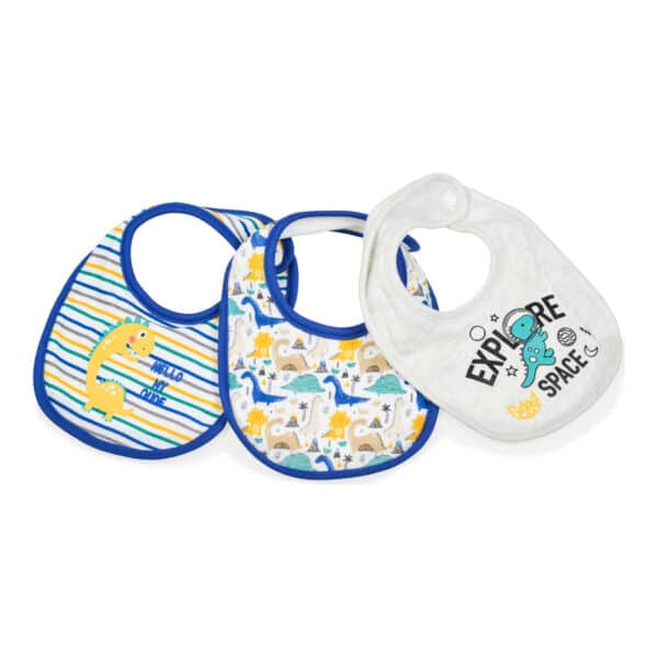 Σετ 3 τεμαχίων Βρεφικές Σαλιάρες Cangaroo Baby bib Kay Blue - Image 2