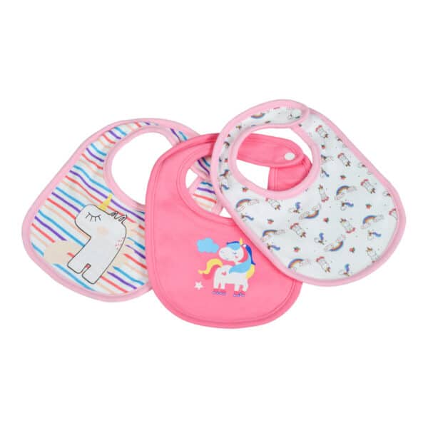 Σετ 3 τεμαχίων Βρεφικές Σαλιάρες Cangaroo Baby bib Kay Pink - Image 2