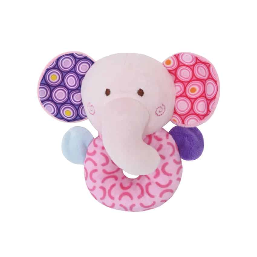 Κουδουνίστρα Ποντικάκι Lorelli Rattle "ELEPHANТ" Pink