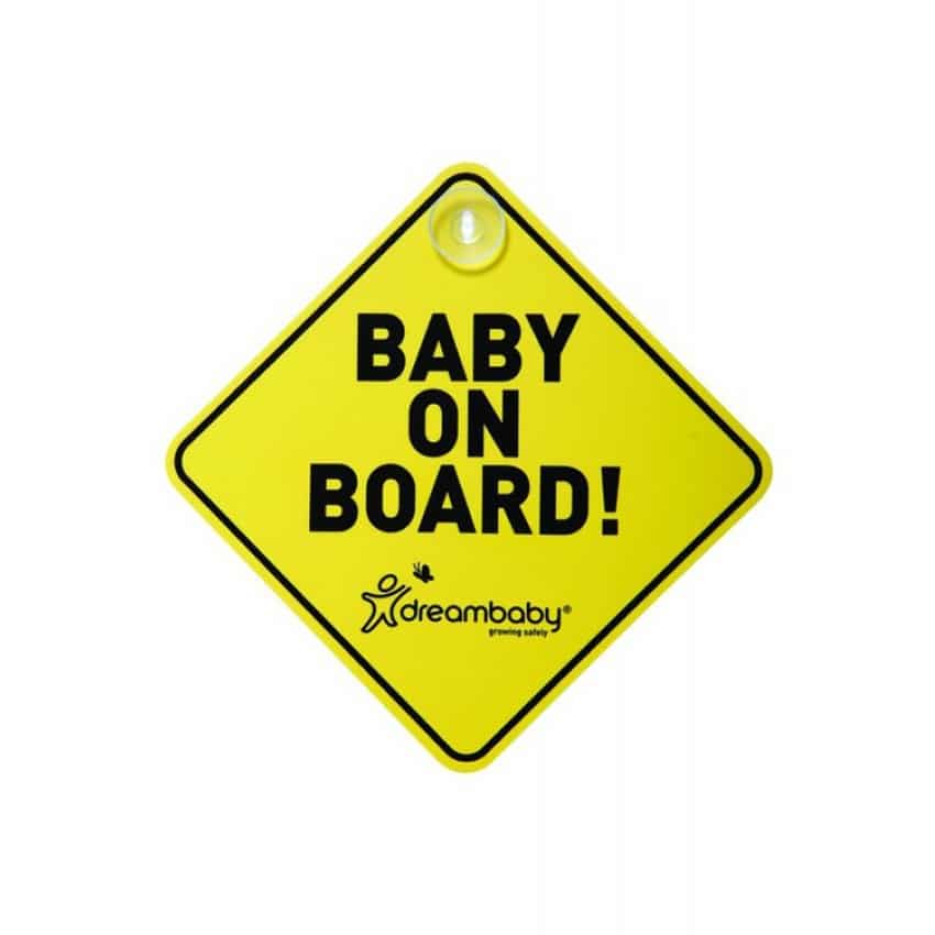 DreamBaby Σήμα Αυτοκινήτου με βεντούζα Baby on Board Sign Yellow-Black DreamBaby - Image 2