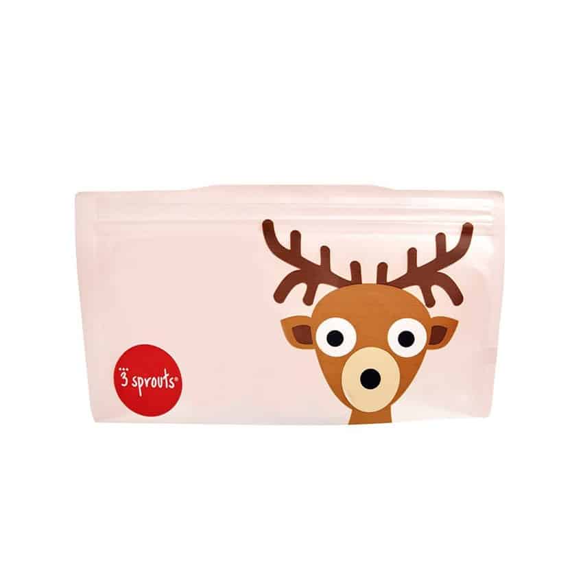 Θήκες για Σνακ (σετ 2 τμχ) - 3 sprouts Reusable Snack Bag Deer