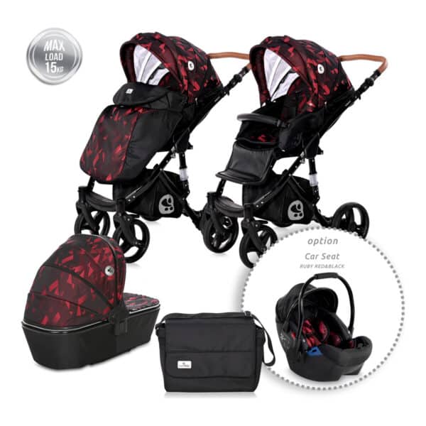 Πολυκαρότσι 2 σε 1 Lorelli Rimini RUBY Red&Black