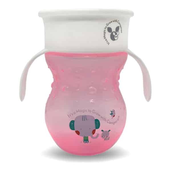 Εκπαιδευτικό Κύπελλο 360˚ Με Χερούλια - Cangaroo Magic cup 270 ml pink