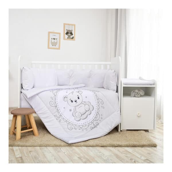 Σετ προίκα μωρού για κούνια 7 τμχ - Lorelli set trend Grey Striped - Image 10