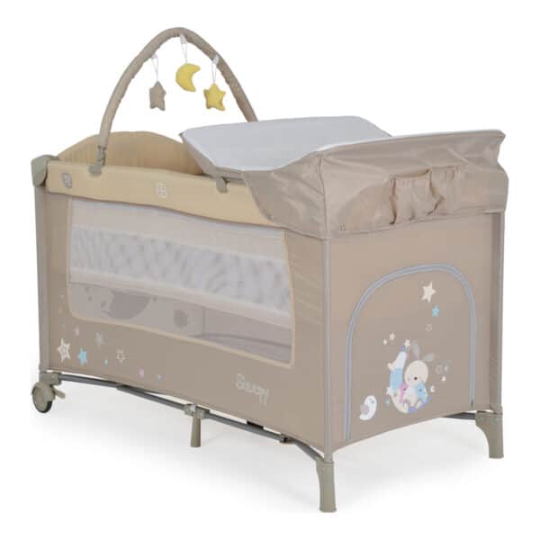 Παρκοκρέβατο 2 Επιπέδων – MONI Sleepy Beige
