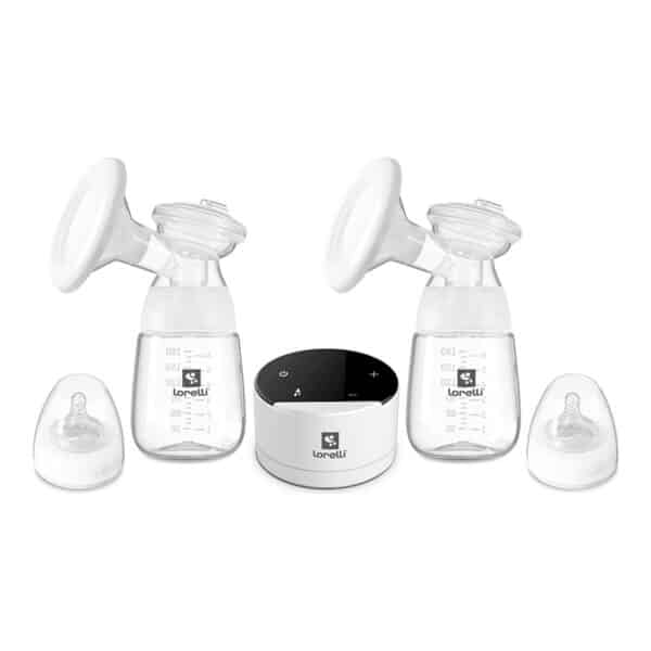 Διπλό Ηλεκτρικό Θήλαστρο με Μπουκαλάκι 180ml - Lorelli Daily Comfort Double White