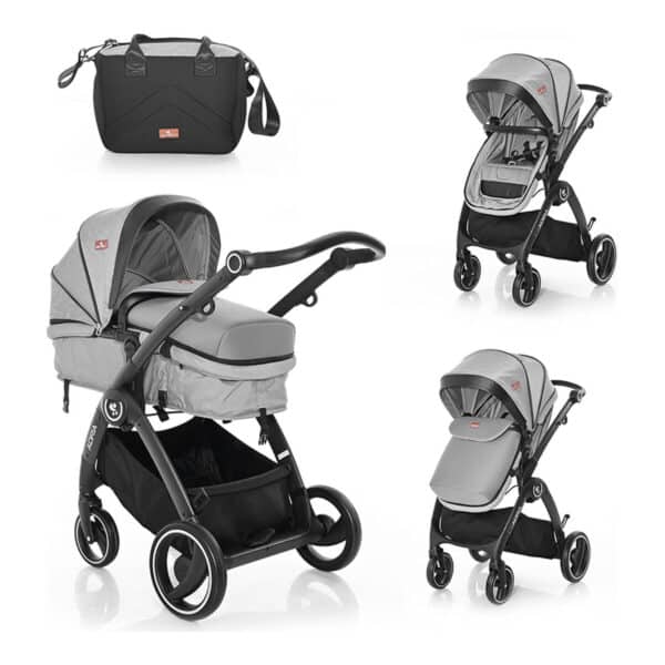 Μετατρεπόμενο καρότσι 2 σε 1 Lorelli ADRIA Grey Silver