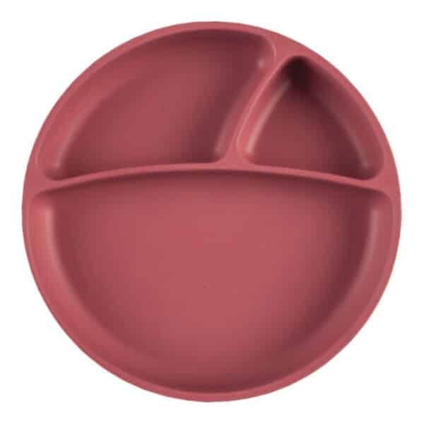 Πιάτο Σιλικόνης με Διαχωριστικά Minikoioi Portions Rose