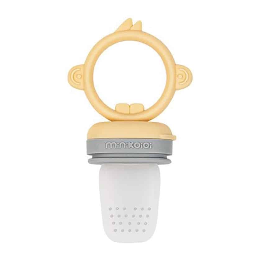 Feeder και Μασητικό από Σιλικόνη Minikoioi Grey / Yellow