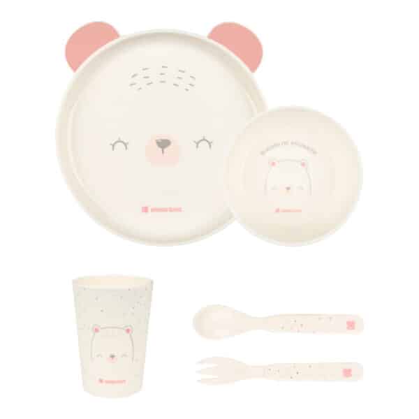 Σετ φαγητού 5τμχ Kikka Boo Bear with me Pink