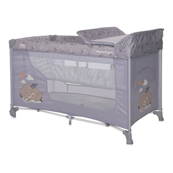 Παρκοκρέβατο 2 Επιπέδων Lorelli Moonlight Grey Dream