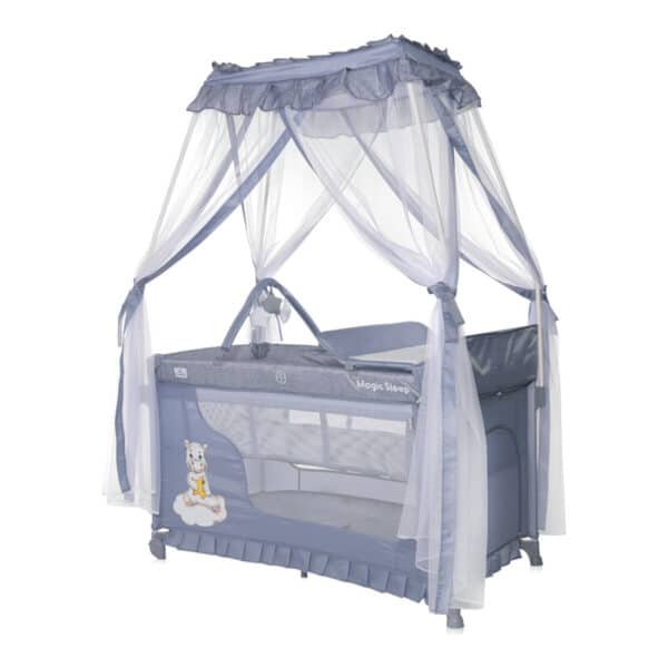 Παρκοκρέβατο 2 Επιπέδων Lorelli Magic Sleep Cool Grey Hippo