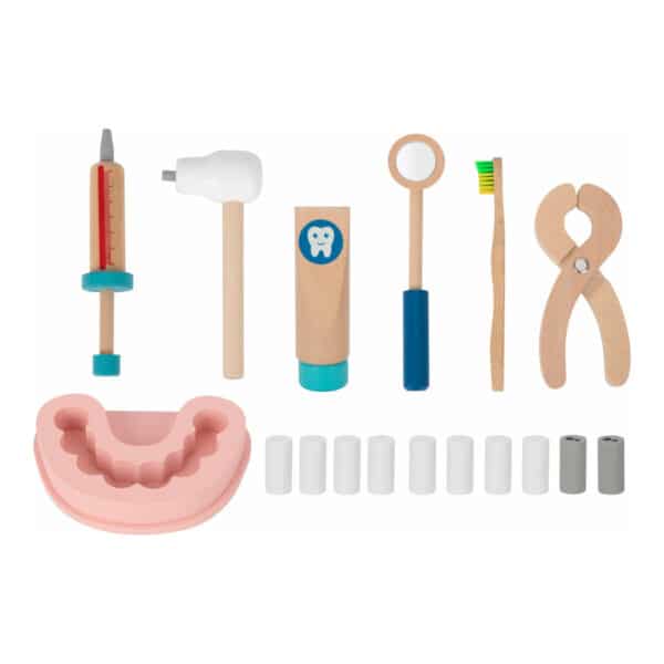 Ξύλινο Παιδικό Σετ Οδοντιάτρου 19τμχ Tooky Toy TH164 - Image 2