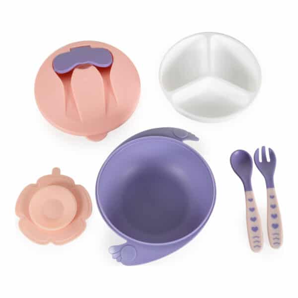 Σετ φαγητού με Μπώλ Cangaroo Jelly pink F1730