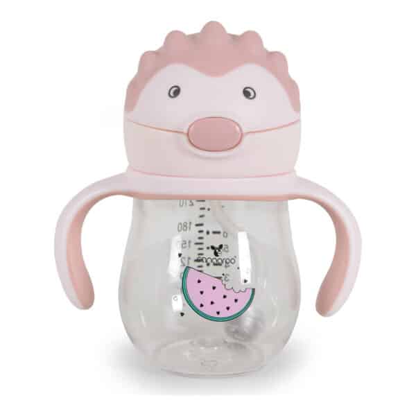 Ποτηράκι με Λαβές και Καλαμάκι 250ml Cangaroo Brillo Pink A0033