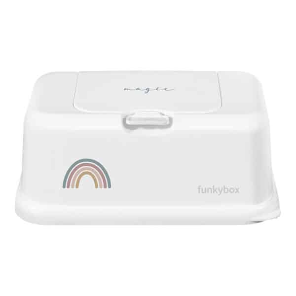 Θήκες για μωρομάντηλα Funkybox Magic Rainbow White