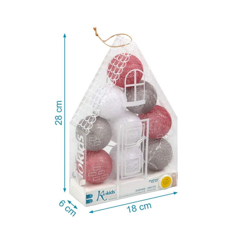 Φωτάκια Διακόσμησης Δωματίου 150εκ Led 9τμχ Kiokids Pink