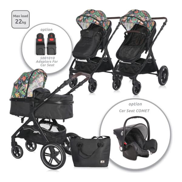 Μετατρεπόμενο Καρότσι 2 σε 1 Lorelli Viola Tropical Flowers