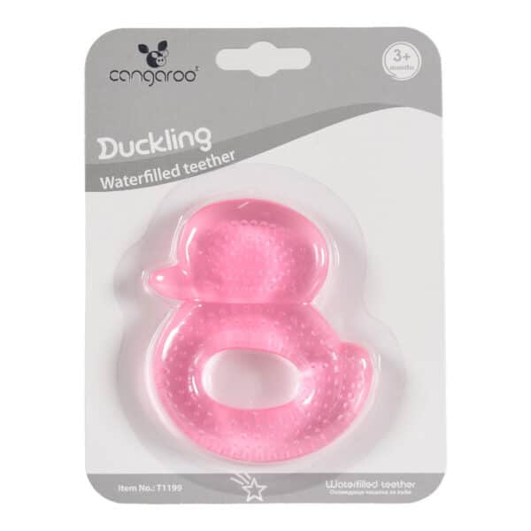 Μασητικό Οδοντοφυΐας με νερό- Cangaroo Duck Pink T1199 BPA free - Image 2