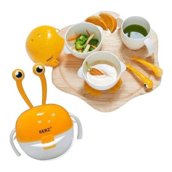 Σετ Μπολ Φαγητού 5 σε 1 Orange Καβουράκι βόλτας Berz Dinnerware