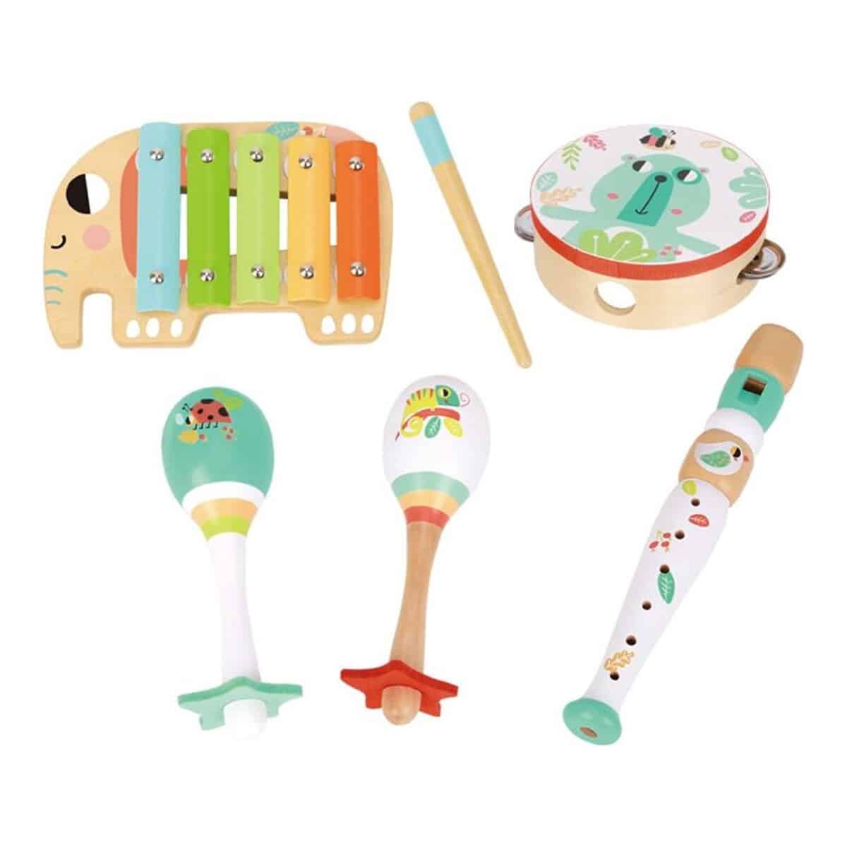 Ξύλινο Σετ Μουσικών Οργάνων Tooky Toy TF567