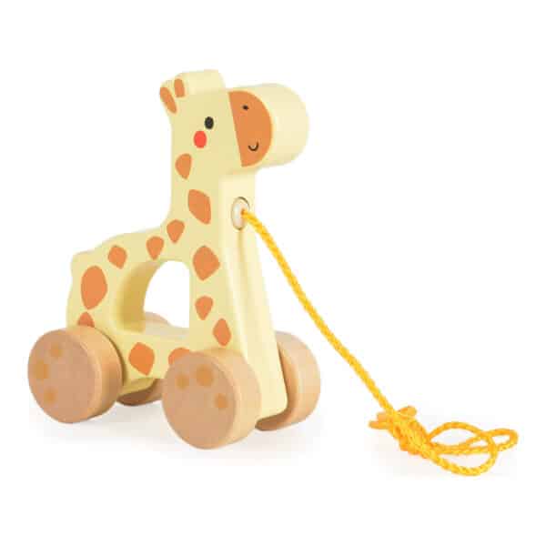 Ξύλινο συρόμενο παιχνίδι Καμηλοπάρδαλη Tooky Toy TJ009