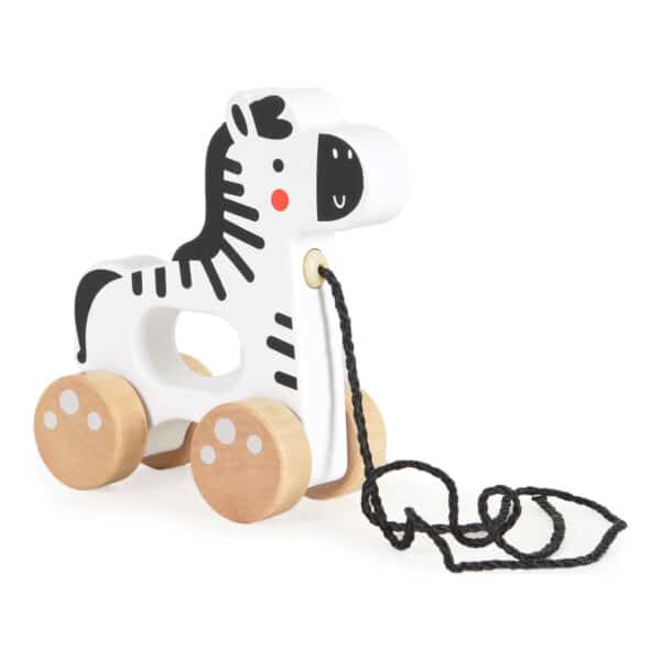 Ξύλινο συρόμενο παιχνίδι Ζέβρα Tooky Toy TJ010