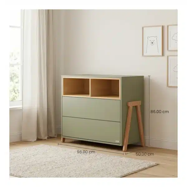 Βρεφική Συρταριέρα Casababy Palmer Olive - Image 2